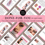 Classic & Volume Eyelash Extension Editable Printable Lash Training Manual With Resell Rights Add Your Own Logo - Giali Lashes