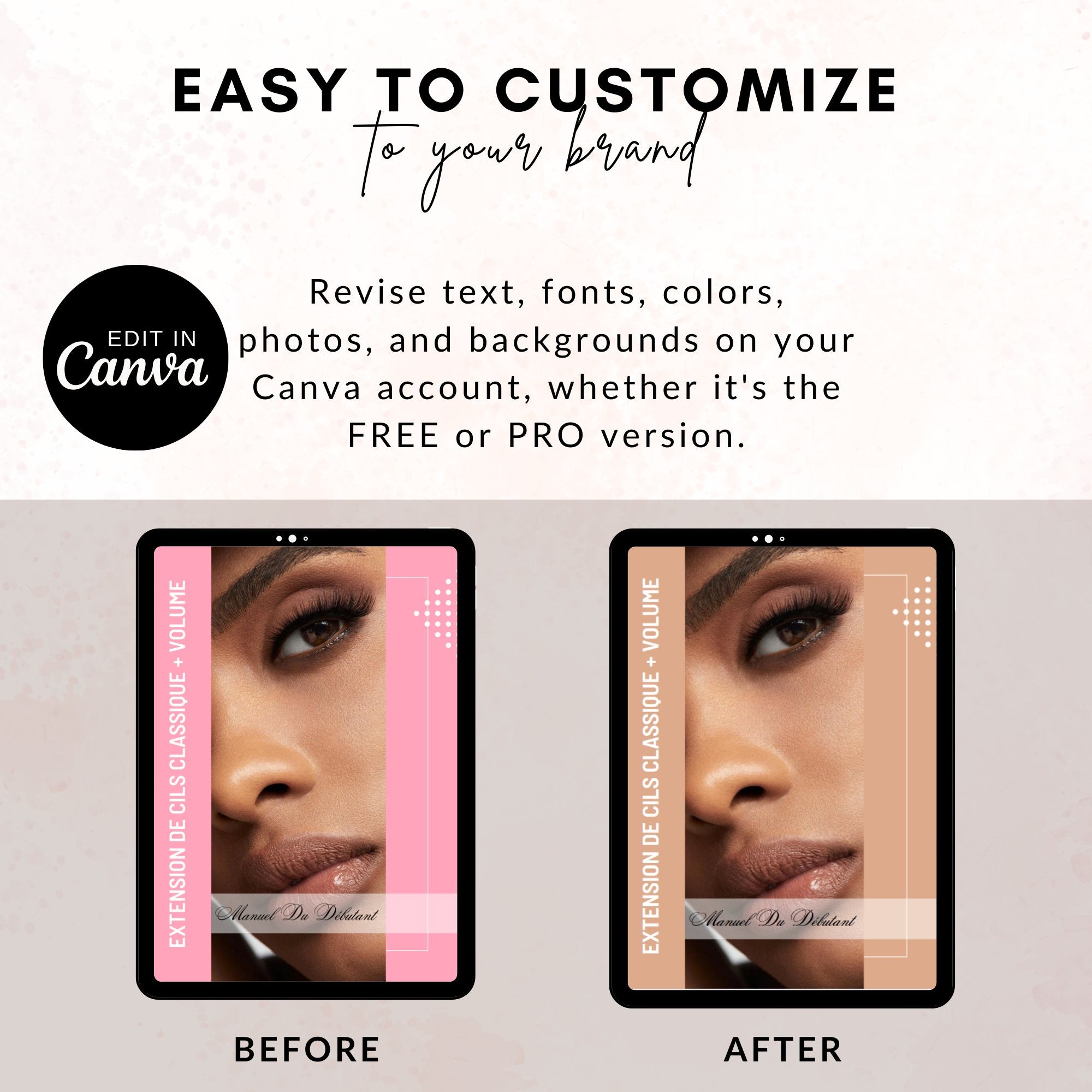 Classic & Volume Eyelash Extension Editable Printable Lash Training Manual With Resell Rights Add Your Own Logo - Giali Lashes