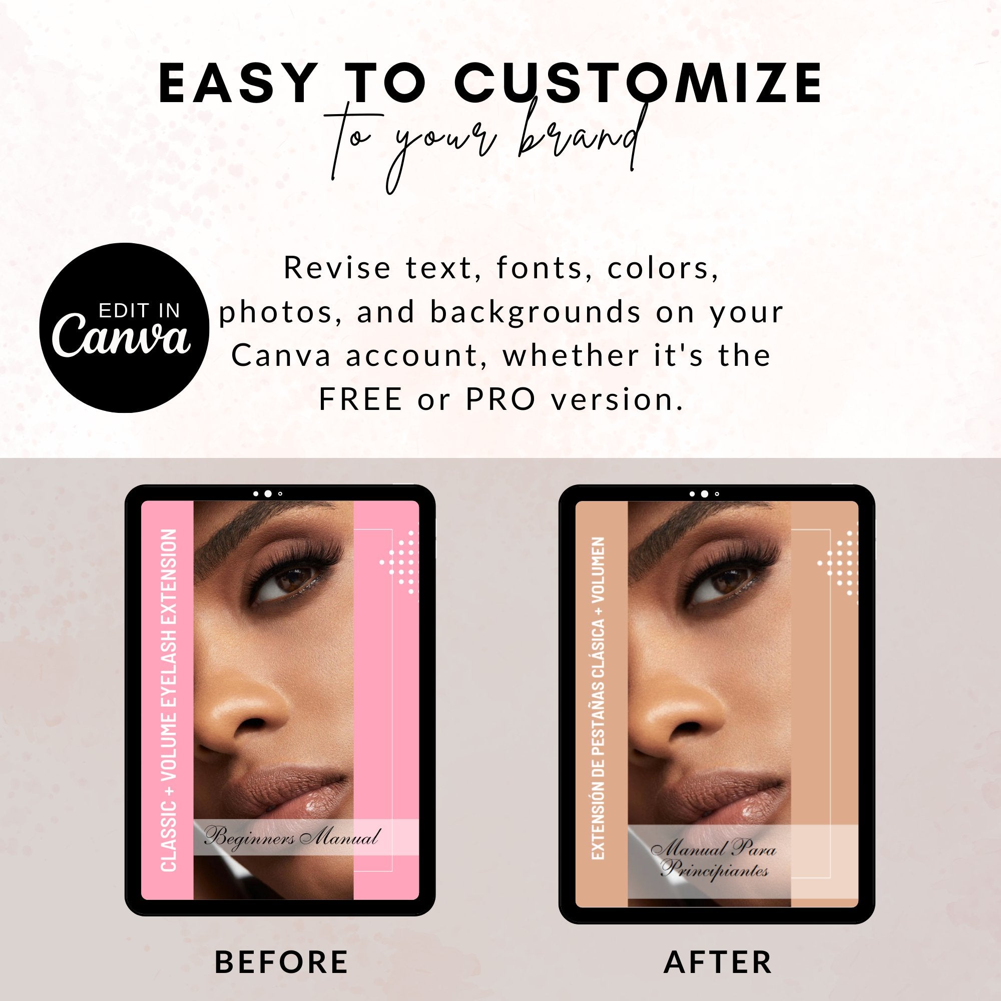Classic & Volume Eyelash Extension Editable Printable Lash Training Manual With Resell Rights Add Your Own Logo - Giali Lashes