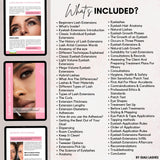 Classic & Volume Eyelash Extension Editable Printable Lash Training Manual With Resell Rights Add Your Own Logo - Giali Lashes