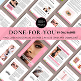 Classic & Volume Eyelash Extension Editable Printable Lash Training Manual With Resell Rights Add Your Own Logo - Giali Lashes