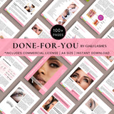 Classic & Volume Eyelash Extension Editable Printable Lash Training Manual With Resell Rights Add Your Own Logo - Giali Lashes