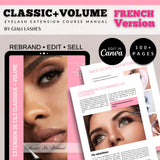 Classic & Volume Eyelash Extension Editable Printable Lash Training Manual With Resell Rights Add Your Own Logo - Giali Lashes