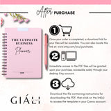 The Ultimate Digital Business Girl Boss Planner Template With Master Resell Rights - Giali Lashes