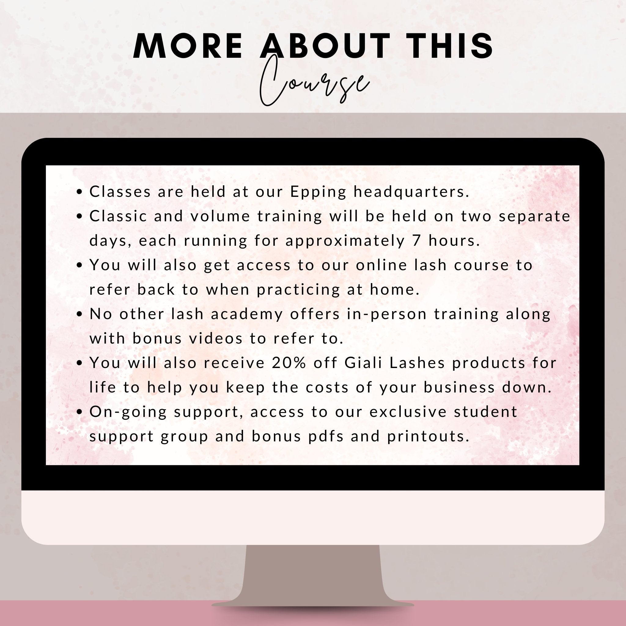 CLASSIC & VOLUME EYELASH EXTENSION COURSE - 2 DAY COURSE - Giali Lashes