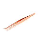 Giáli Lashes Premium Rose Gold Curved Tip Tweezers