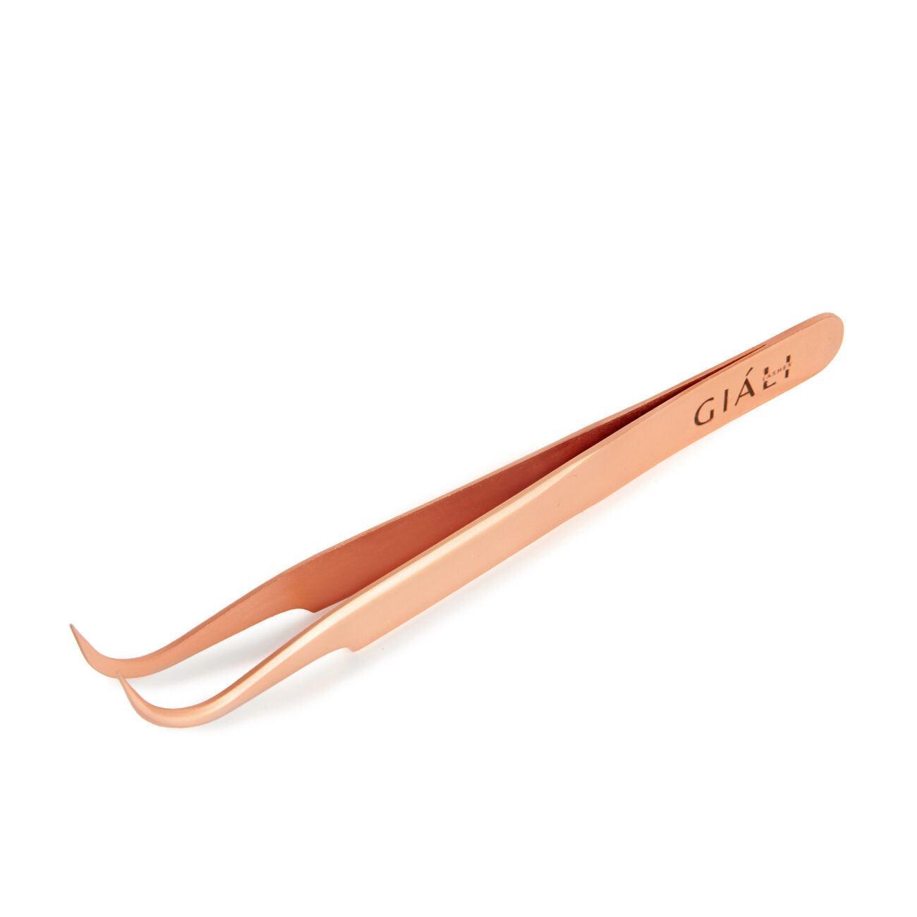 Giáli Lashes Premium Rose Gold J Curved Tip Tweezer-Giali Lashes