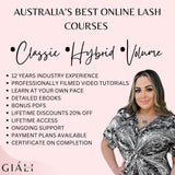 Online Classic, Hybrid, Premade Volume Eyelash Extension Course (with BONUS Social Media Tips & FREE Kit*)-Giali Lashes