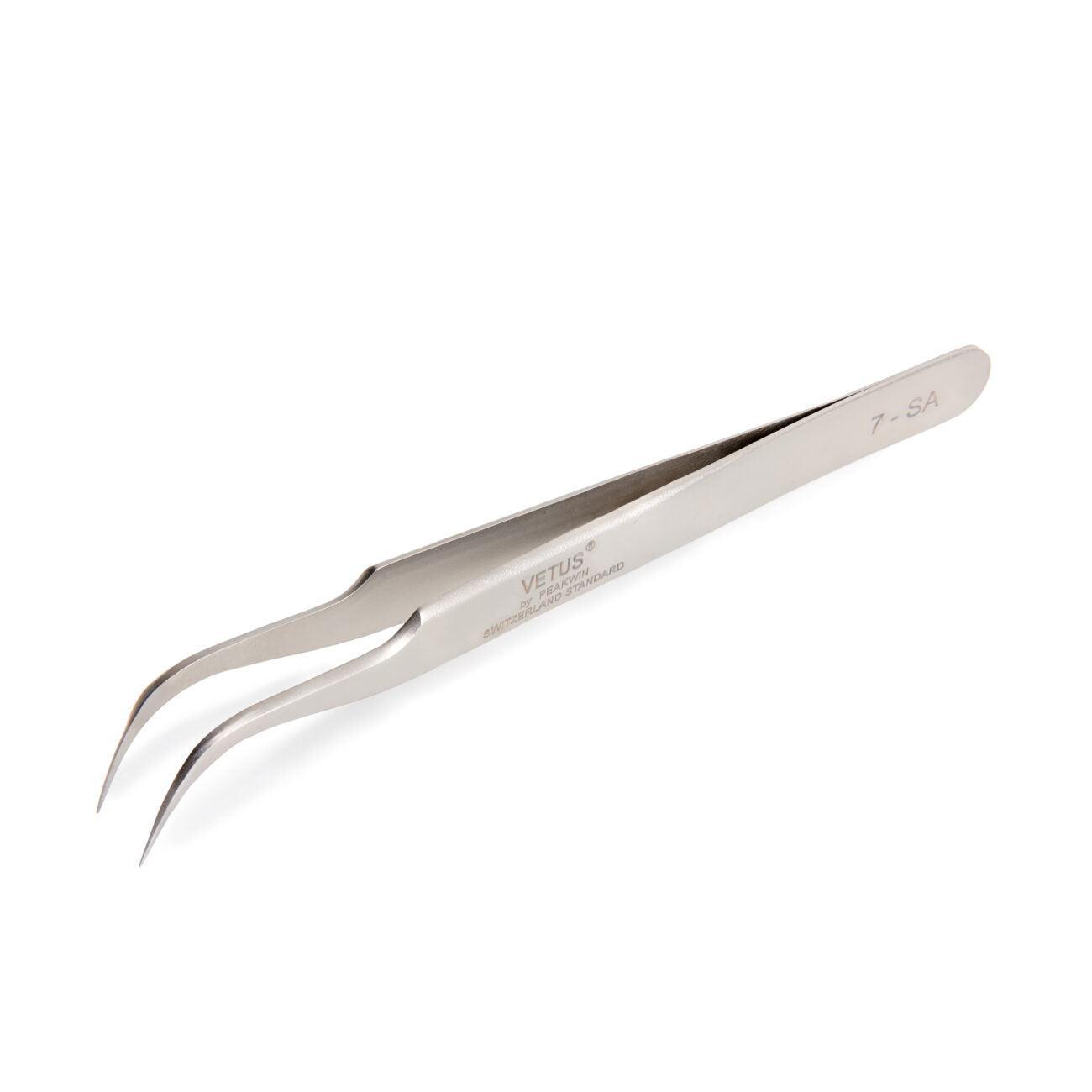 Vetus 7-SA Curved Tweezers-Giali Lashes