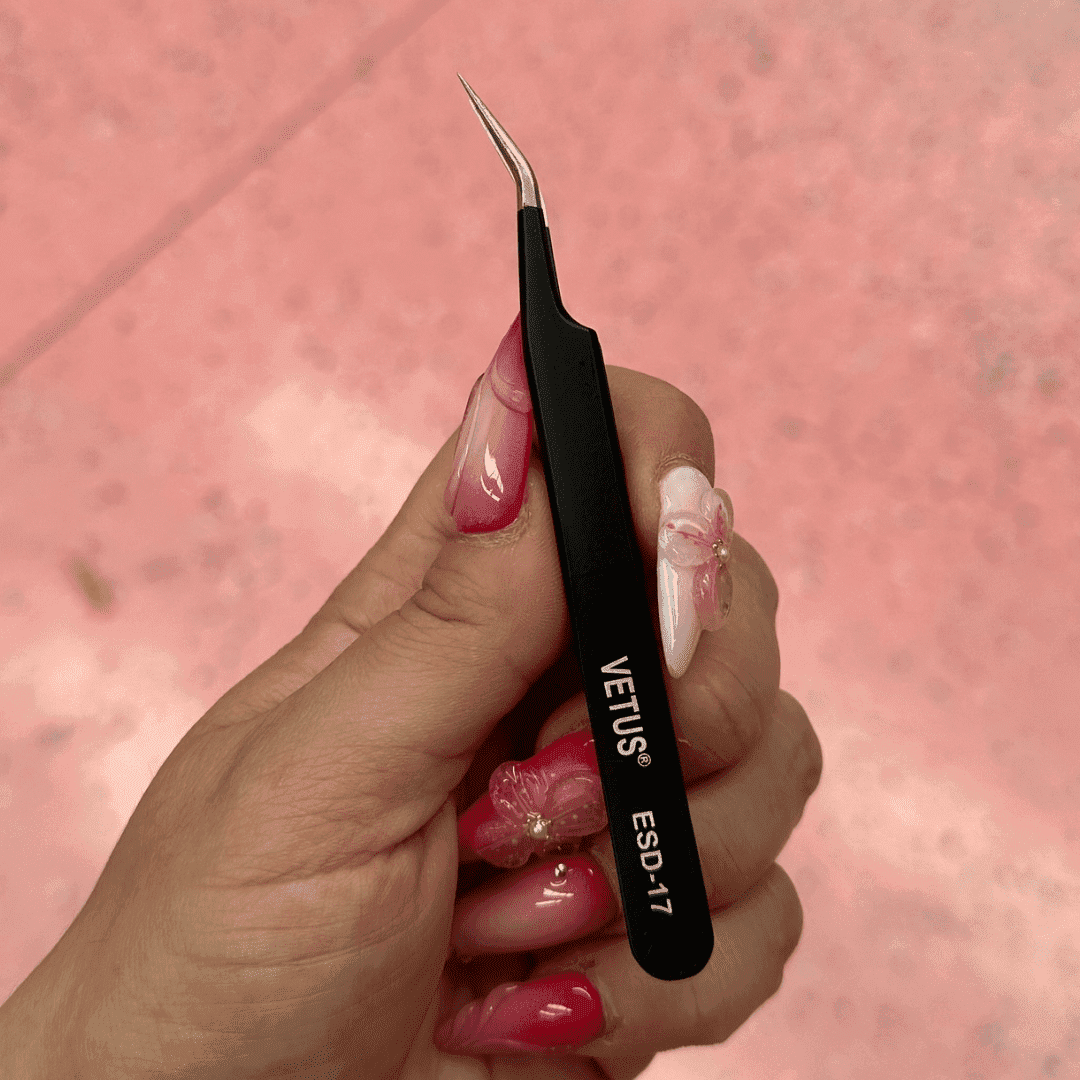 Vetus ESD17 Straight Curve Anti Static Tweezer - Giali Lashes