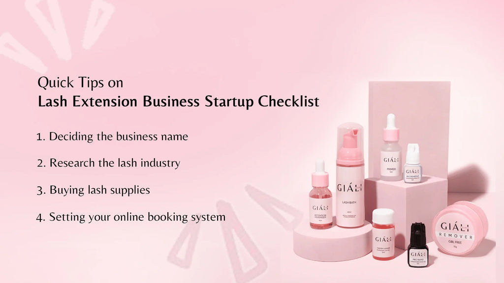 Giali Lashes’ Tip of the Day: Eyelash Extension Business Startup Checklist