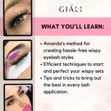 1 Day Wispy Eyelash Extension Workshop Couse In Person Class With Amanda - Giali Lashes