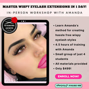 1 Day Wispy Eyelash Extension Workshop Course In Person Class