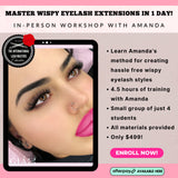 1 Day Wispy Eyelash Extension Workshop Couse In Person Class With Amanda - Giali Lashes