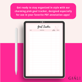 Digital Goal Tracker Template Editable In Canva - Giali Lashes 