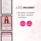 50 Brand Content Prompt Ideas Ebook With Master Resell Rights To Rebrand Resell Edit Print & Downloadable - Giali Lashes
