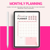 12 Month Undated Digital Planner Template Edit In Canva