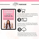 90 Days Creative Content Creation Ideas Ebook With Master Resell Rights To Resell Rebrand Edit Print and Download - Giali Lashes