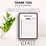 Daily Gratitude Journal Template