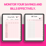 Digital Undated Monthly Budget Planner With Hyperlinks Printable Downloadable with MRR