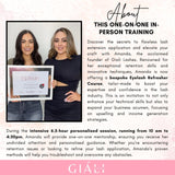 Eyelash Extension Refresher Course 1 Day Private 1:1 In Person Training With Amanda (Giali Lashes) - Giali Lashes