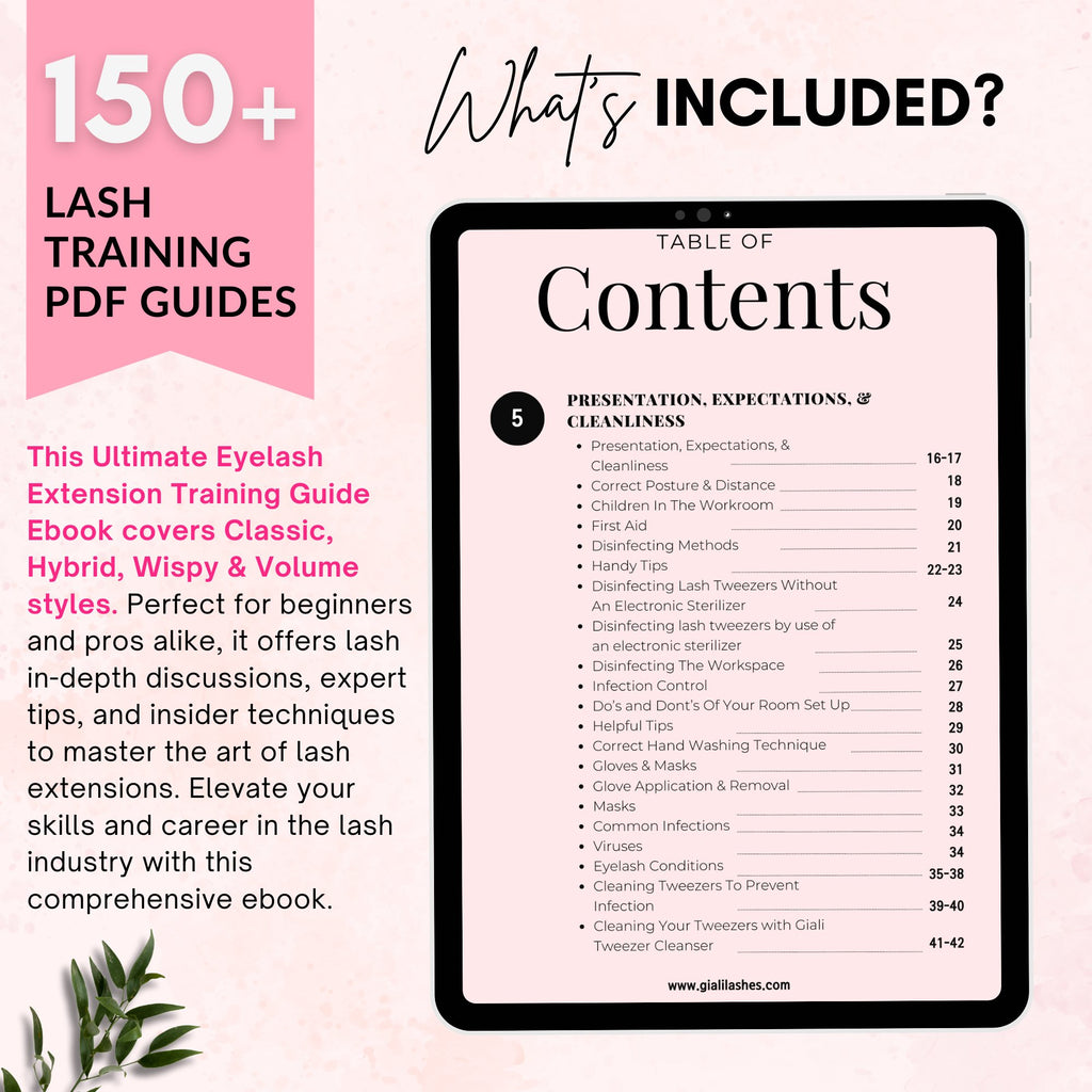 Giali Lashes™️ 180+ Page Eyelash Extension Manual Classic, Pre-made ...