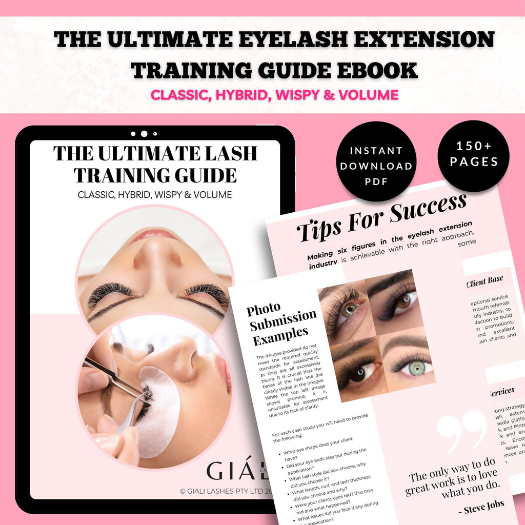 Eyelash Extension Manual & Lash Course Ebook PDF - Giali Lashes