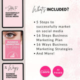 Guide To Business Marketing Plans & Strategies Ebook With Master Resell Rights To Resell Rebrand Edit Print & Download - Giali Lashes