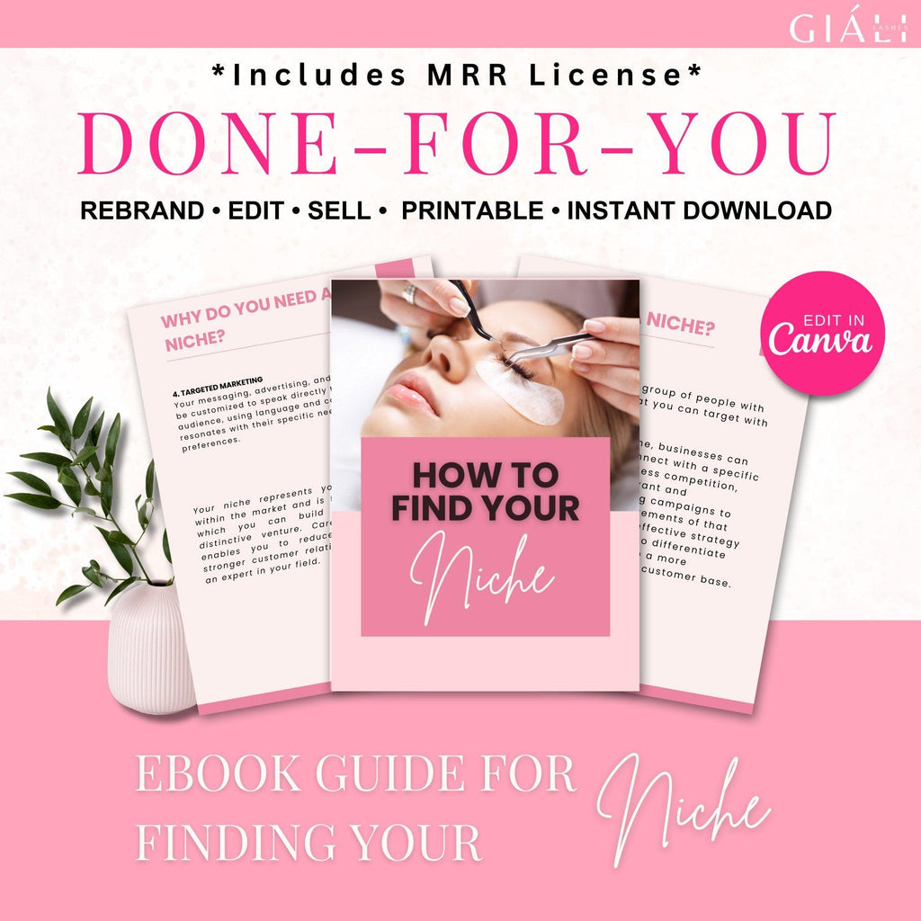 Find Your Niche Ebook With Master Resell Rights | Giáli Lashes