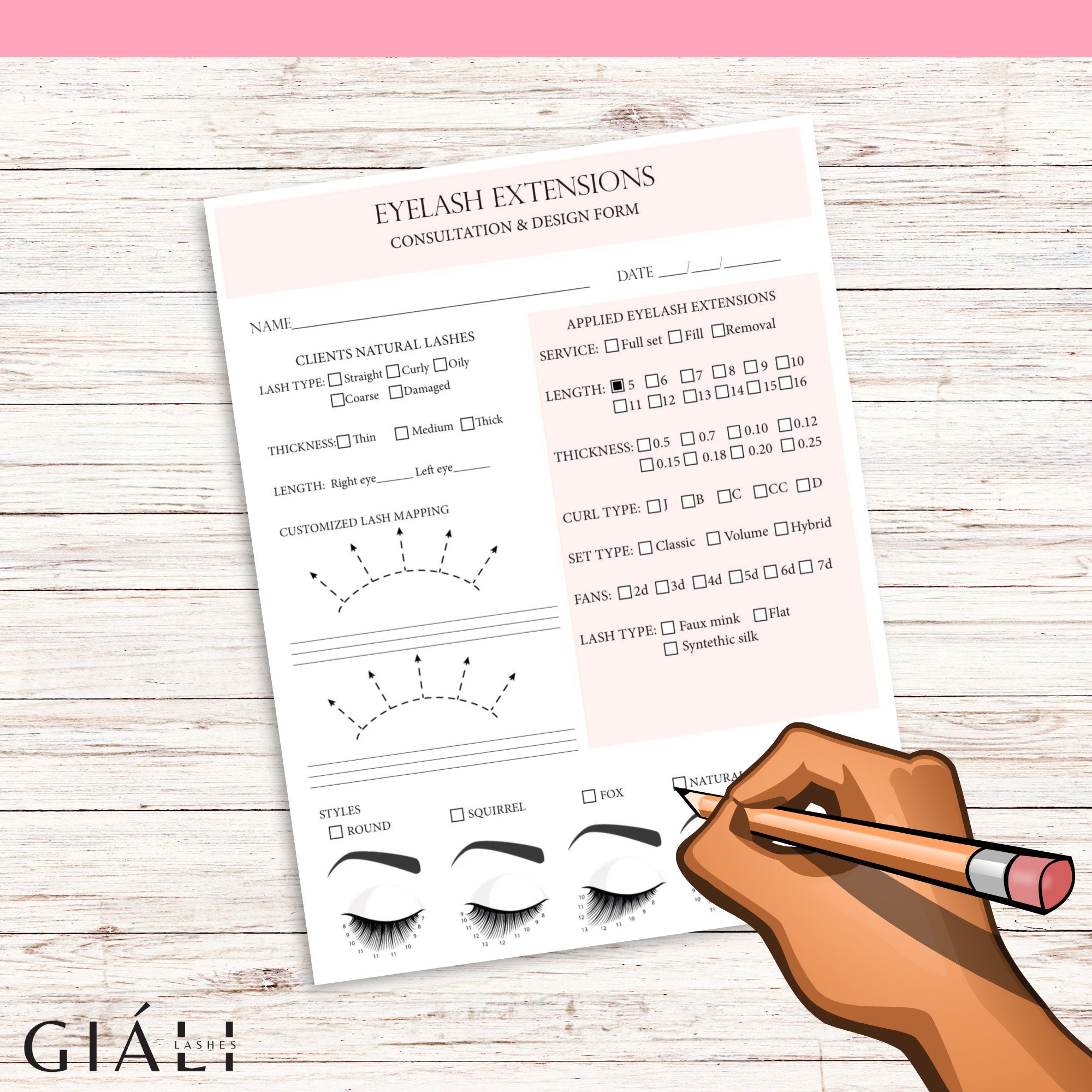 eyelash-extension-client-consultation-lash-design-downloadable-printable-pdf-form for Free Printable Eyelash Consultation Form Eyelash Extension Client Consultation & Lash Design Downloadable & Printable PDF Form for Free Printable Eyelash Consultation Form