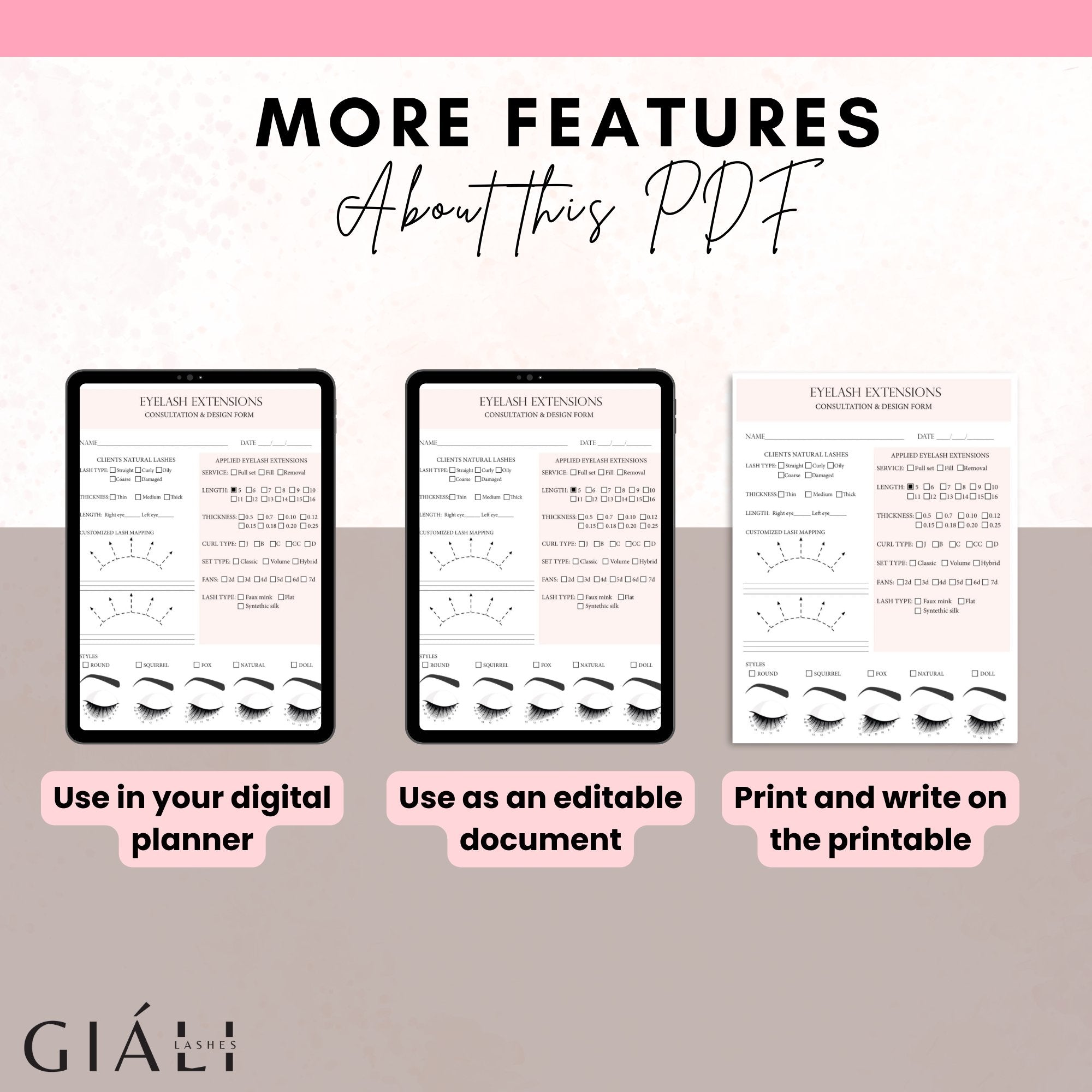 Eyelash Extension Client Consultation & Lash Design Downloadable & Printable PDF Form eyelash-extension-client-consultation-lash-design-downloadable-printable-pdf-form