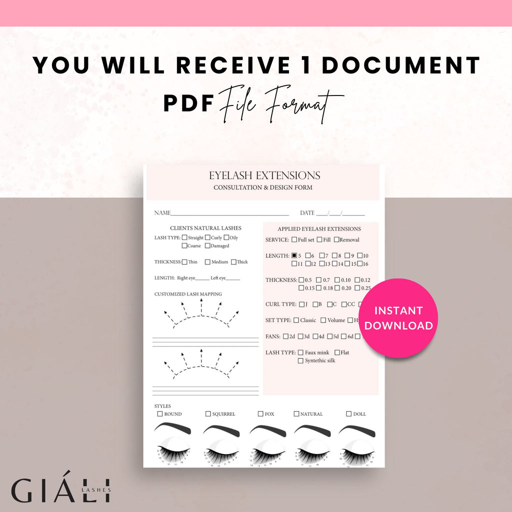 Download Eyelash Extension Client Consultation Form