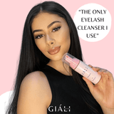 Giáli Lashes Pink Eyelash Extension Bath 60ml With Cleansing Brush (Get 2 for $49!)