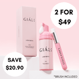 Giáli Lashes Pink Eyelash Extension Bath 60ml With Cleansing Brush (Get 2 for $49!)