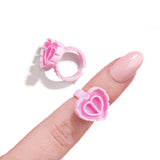 Pink Heart Blossom Glue Ring 20pcs-Giali Lashes