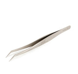 Vetus Silver Stainless Steel Curve Tip Lash Tweezers MSA-19 L Shape-Giali Lashes