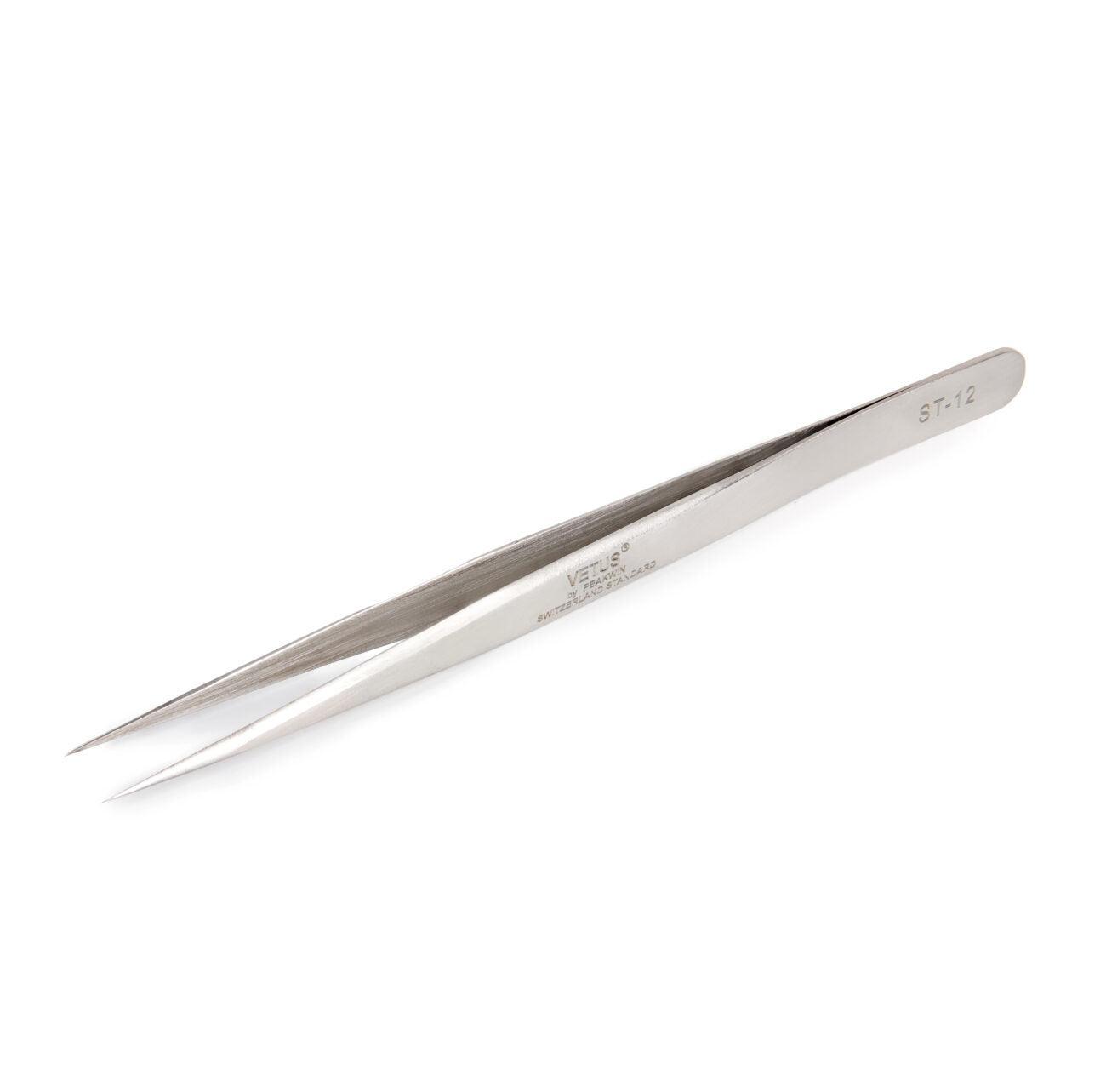 Vetus ST-12 Extra Long Straight Tweezers-Giali Lashes