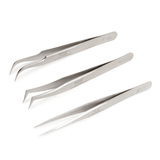 Vetus Stainless Steel Tweezers 3 Pack-Giali Lashes